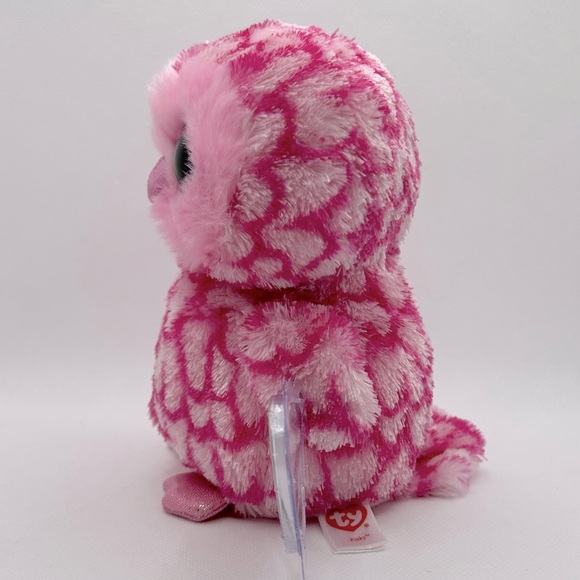 Ty Beanie Boos Collection RETIRED Pinky the Barn Owl Plush - Picture 5 of 6